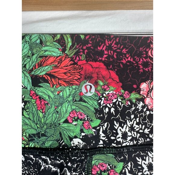 Lululemon Wunder Under High Rise Floral‎ Print Leggings size 6 Multicolor - Picture 3 of 7